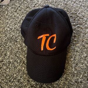 Youth Unisex Black Cap with Orange TC Logo